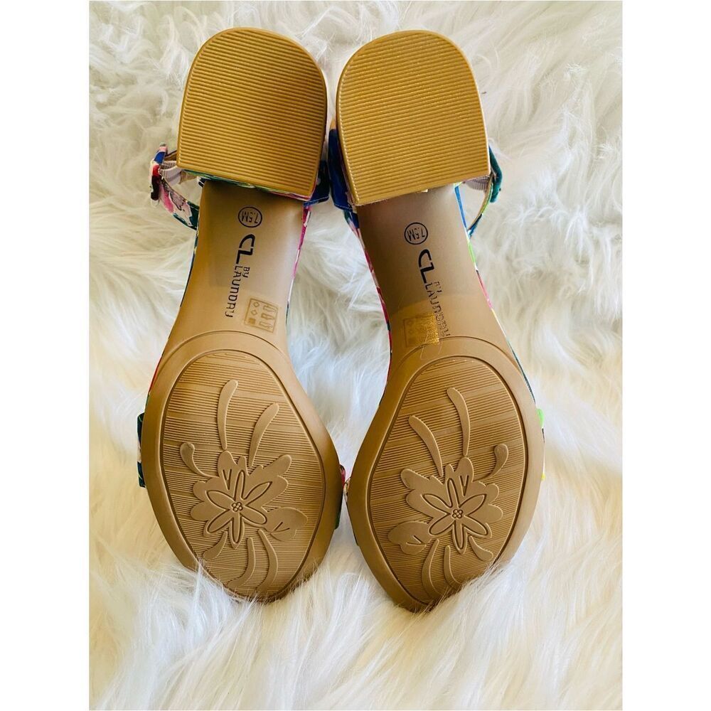 🛍️ Chinese Laundry Floral Ankle-Strap Heels - Multi Color. Size 7.5 - Picture 10 of 10